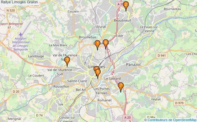 plan Rallye Limoges Associations rallye Limoges : 8 associations