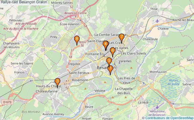 plan Rallye-raid Besançon Associations Rallye-raid Besançon : 12 associations
