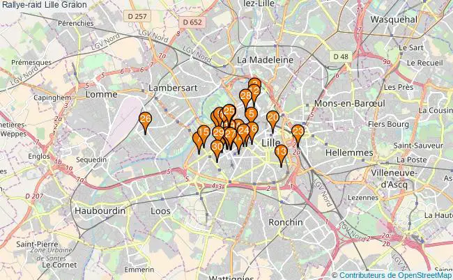 plan Rallye-raid Lille Associations Rallye-raid Lille : 43 associations