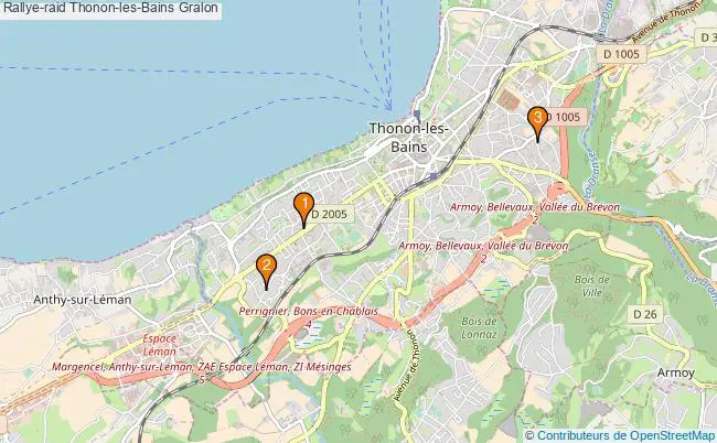 plan Rallye-raid Thonon-les-Bains Associations Rallye-raid Thonon-les-Bains : 3 associations