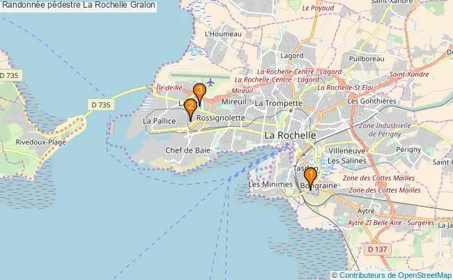 plan Randonnée pédestre La Rochelle Associations Randonnée pédestre La Rochelle : 3 associations
