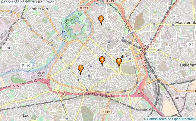 plan Randonnée pédestre Lille Associations Randonnée pédestre Lille : 5 associations