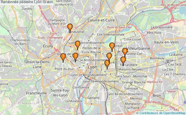 plan Randonnée pédestre Lyon Associations Randonnée pédestre Lyon : 9 associations