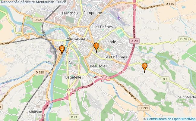 plan Randonnée pédestre Montauban Associations Randonnée pédestre Montauban : 4 associations