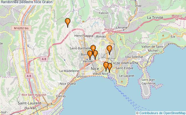 plan Randonnée pédestre Nice Associations Randonnée pédestre Nice : 7 associations