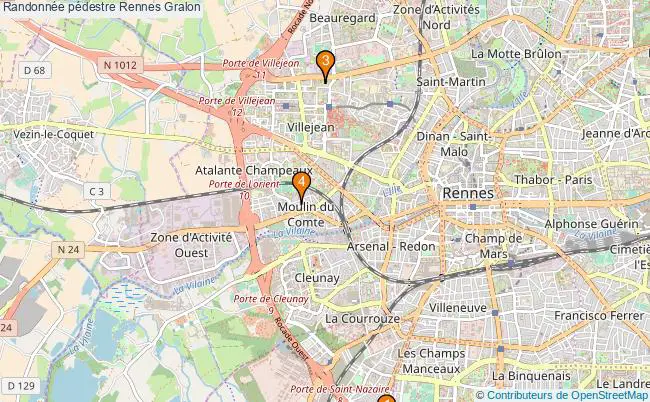 plan Randonnée pédestre Rennes Associations Randonnée pédestre Rennes : 4 associations