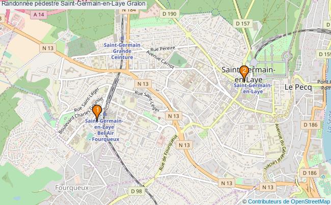 plan Randonnée pédestre Saint-Germain-en-Laye Associations Randonnée pédestre Saint-Germain-en-Laye : 3 associations