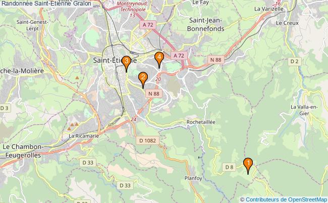 plan Randonnée Saint-Etienne Associations randonnée Saint-Etienne : 7 associations