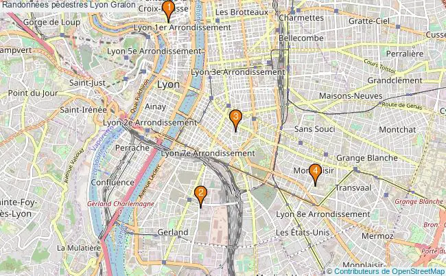 plan Randonnées pédestres Lyon Associations randonnées pédestres Lyon : 2 associations