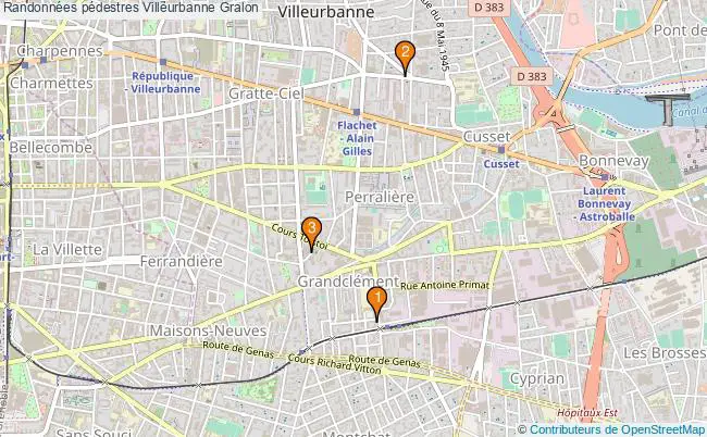 plan Randonnées pédestres Villeurbanne Associations randonnées pédestres Villeurbanne : 3 associations