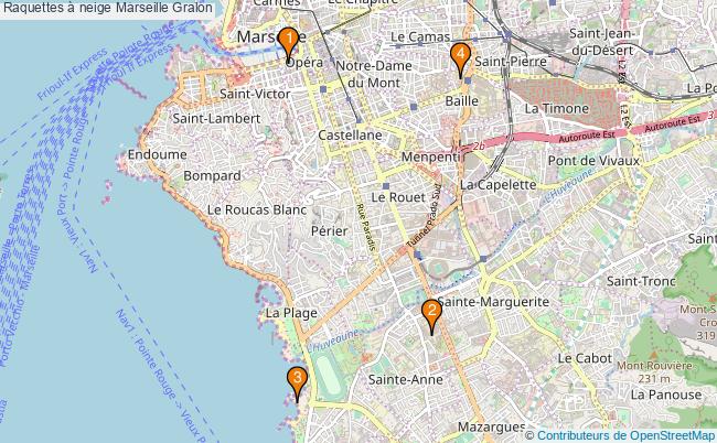 plan Raquettes à neige Marseille Associations raquettes à neige Marseille : 4 associations