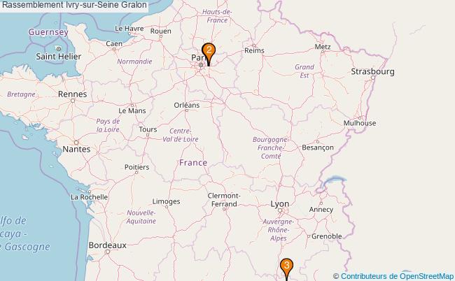 plan Rassemblement Ivry-sur-Seine Associations Rassemblement Ivry-sur-Seine : 4 associations