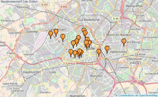 plan Rassemblement Lille Associations Rassemblement Lille : 27 associations