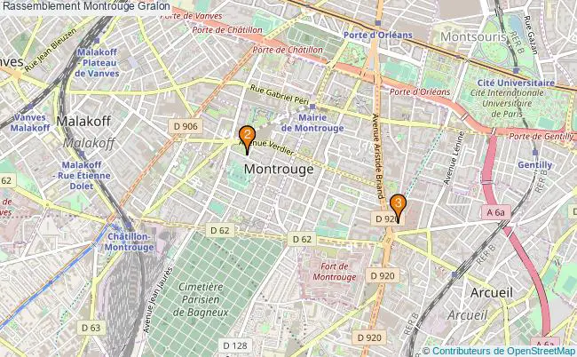 plan Rassemblement Montrouge Associations Rassemblement Montrouge : 4 associations