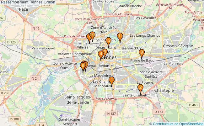 plan Rassemblement Rennes Associations Rassemblement Rennes : 15 associations