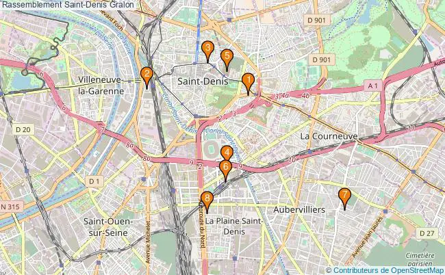 plan Rassemblement Saint-Denis Associations Rassemblement Saint-Denis : 11 associations