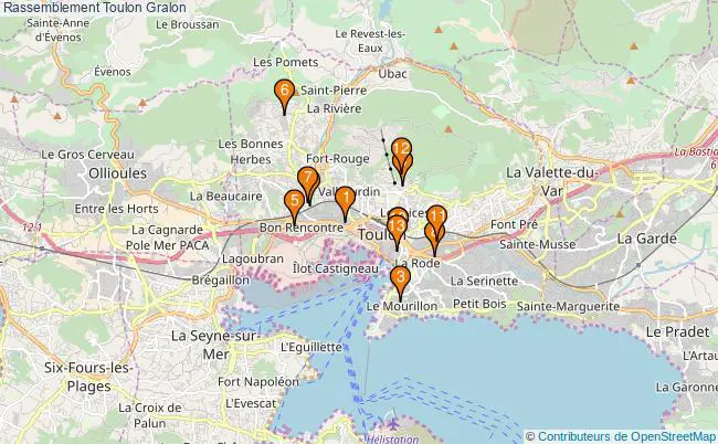 plan Rassemblement Toulon Associations Rassemblement Toulon : 17 associations