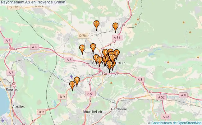 plan Rayonnement Aix en Provence Associations Rayonnement Aix en Provence : 31 associations