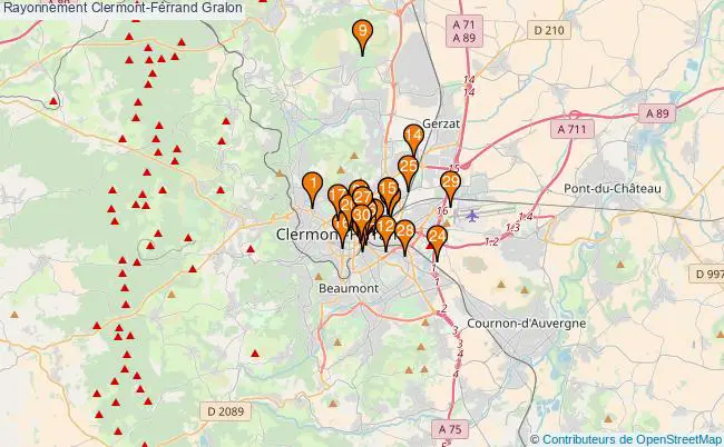 plan Rayonnement Clermont-Ferrand Associations Rayonnement Clermont-Ferrand : 29 associations