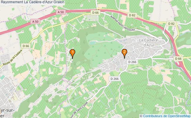 plan Rayonnement La Cadière-d'Azur Associations Rayonnement La Cadière-d'Azur : 3 associations