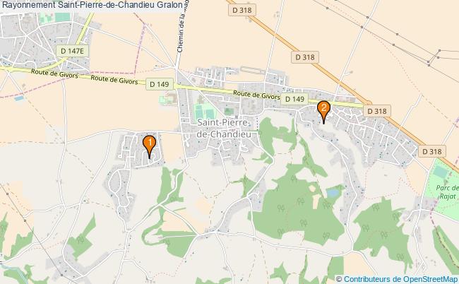 plan Rayonnement Saint-Pierre-de-Chandieu Associations Rayonnement Saint-Pierre-de-Chandieu : 3 associations