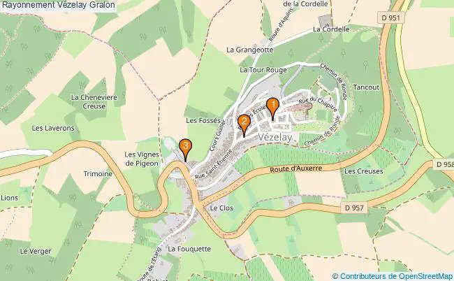plan Rayonnement Vézelay Associations Rayonnement Vézelay : 3 associations