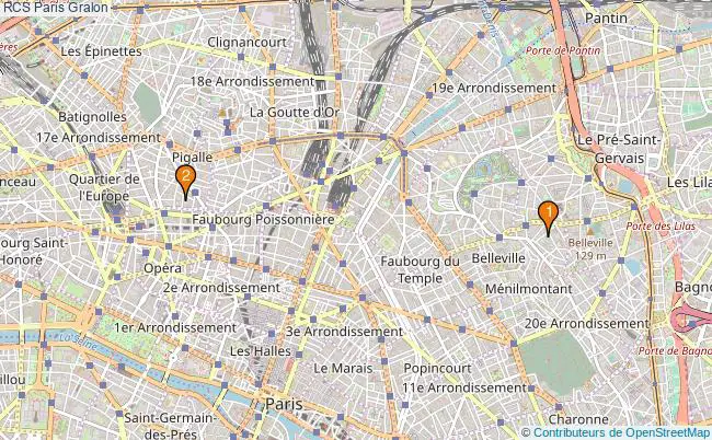 plan RCS Paris Associations RCS Paris : 3 associations