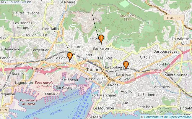 plan RCT Toulon Associations RCT Toulon : 4 associations