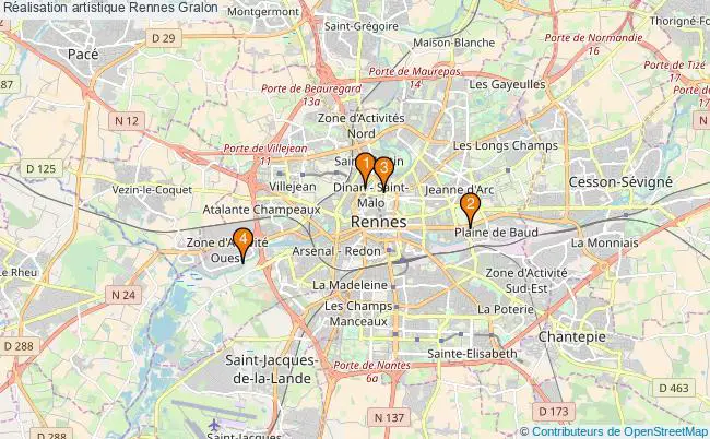 plan Réalisation artistique Rennes Associations réalisation artistique Rennes : 4 associations