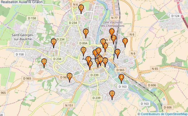plan Realisation Auxerre Associations Realisation Auxerre : 41 associations