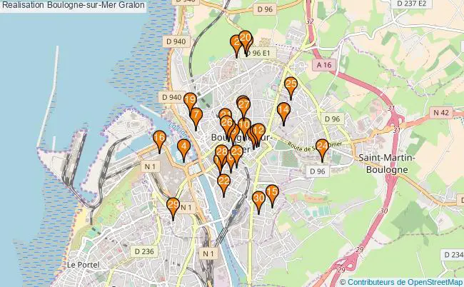plan Realisation Boulogne-sur-Mer Associations Realisation Boulogne-sur-Mer : 45 associations