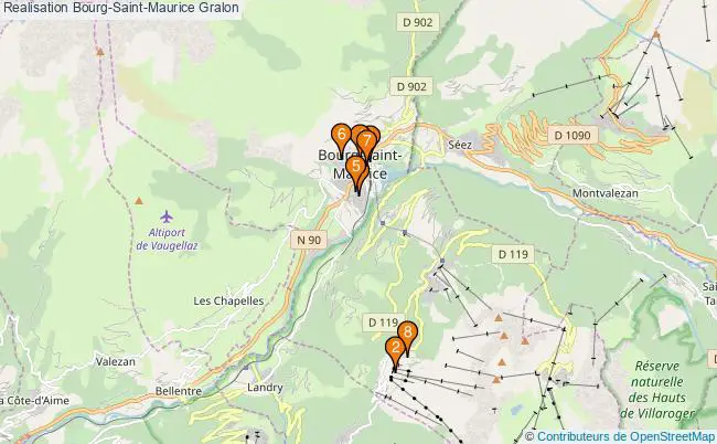 plan Realisation Bourg-Saint-Maurice Associations Realisation Bourg-Saint-Maurice : 8 associations