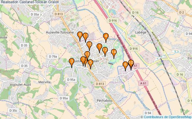 plan Realisation Castanet-Tolosan Associations Realisation Castanet-Tolosan : 19 associations