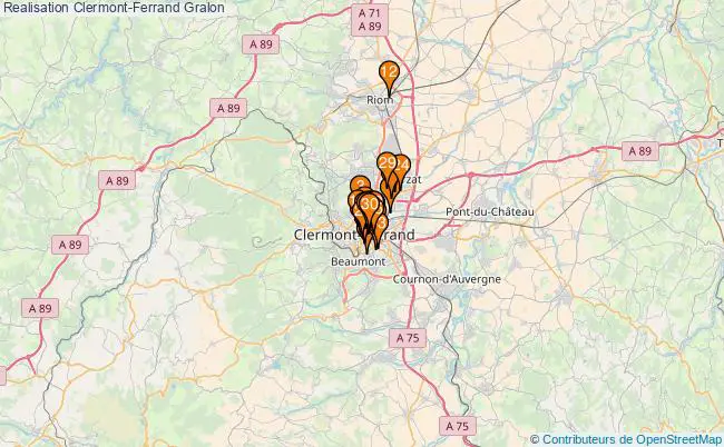plan Realisation Clermont-Ferrand Associations Realisation Clermont-Ferrand : 175 associations