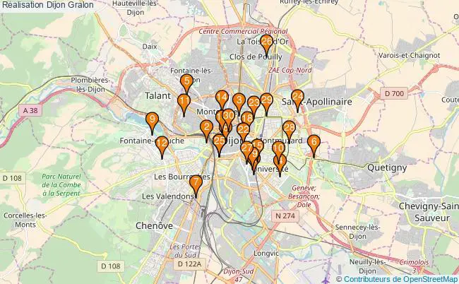 plan Realisation Dijon Associations Realisation Dijon : 177 associations
