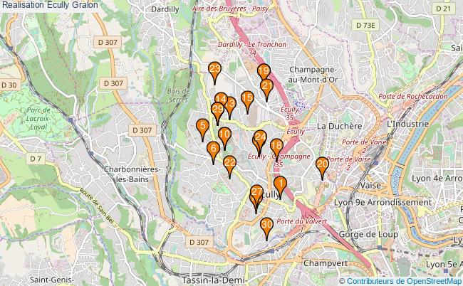plan Realisation Ecully Associations Realisation Ecully : 36 associations