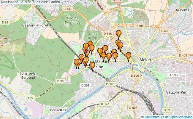 plan Realisation Le Mée-sur-Seine Associations Realisation Le Mée-sur-Seine : 25 associations