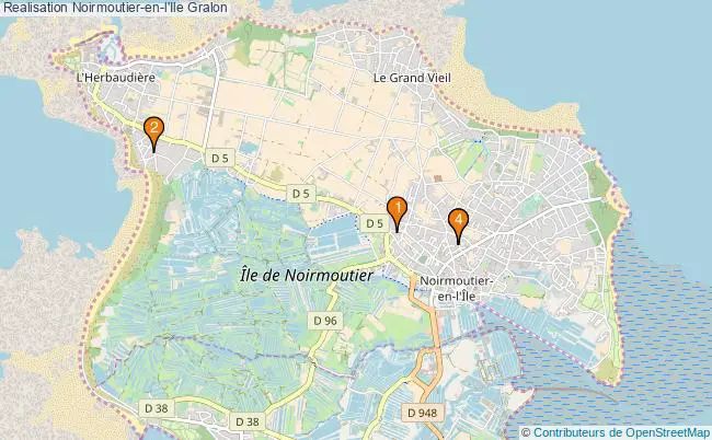 plan Realisation Noirmoutier-en-l'Ile Associations Realisation Noirmoutier-en-l'Ile : 4 associations