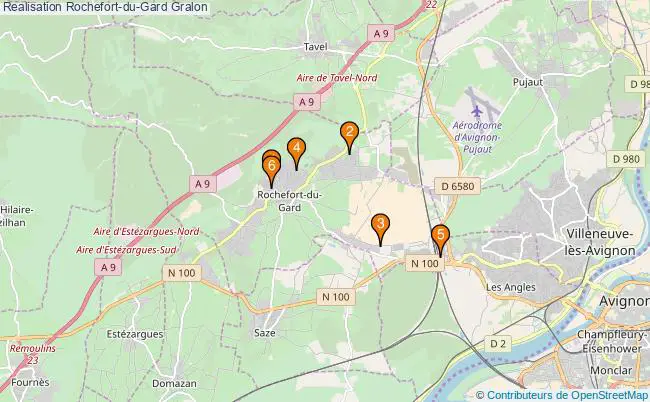 plan Realisation Rochefort-du-Gard Associations Realisation Rochefort-du-Gard : 8 associations