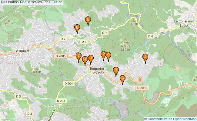 plan Realisation Roquefort-les-Pins Associations Realisation Roquefort-les-Pins : 11 associations