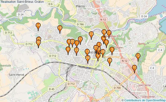 plan Realisation Saint-Brieuc Associations Realisation Saint-Brieuc : 41 associations