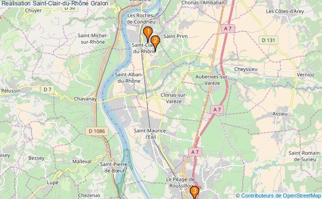 plan Realisation Saint-Clair-du-Rhône Associations Realisation Saint-Clair-du-Rhône : 3 associations