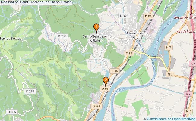 plan Realisation Saint-Georges-les-Bains Associations Realisation Saint-Georges-les-Bains : 2 associations