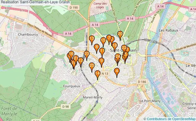 plan Realisation Saint-Germain-en-Laye Associations Realisation Saint-Germain-en-Laye : 46 associations