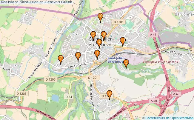 plan Realisation Saint-Julien-en-Genevois Associations Realisation Saint-Julien-en-Genevois : 14 associations