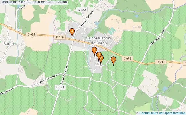plan Realisation Saint-Quentin-de-Baron Associations Realisation Saint-Quentin-de-Baron : 6 associations
