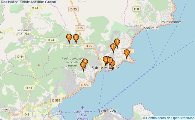 plan Realisation Sainte-Maxime Associations Realisation Sainte-Maxime : 17 associations