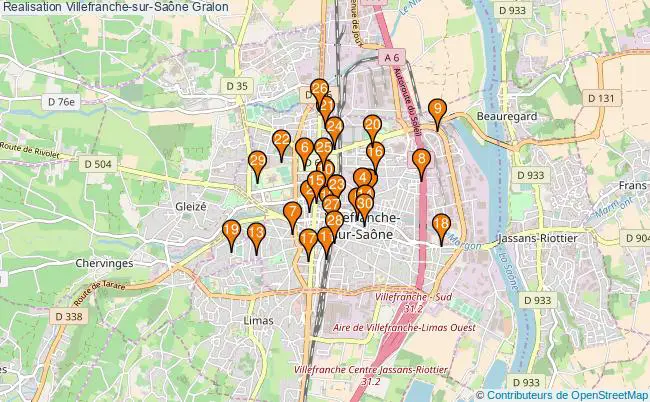 plan Realisation Villefranche-sur-Saône Associations Realisation Villefranche-sur-Saône : 39 associations