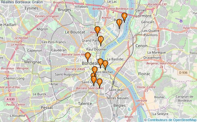 plan Réalités Bordeaux Associations Réalités Bordeaux : 12 associations