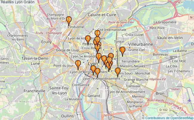 plan Réalités Lyon Associations Réalités Lyon : 20 associations